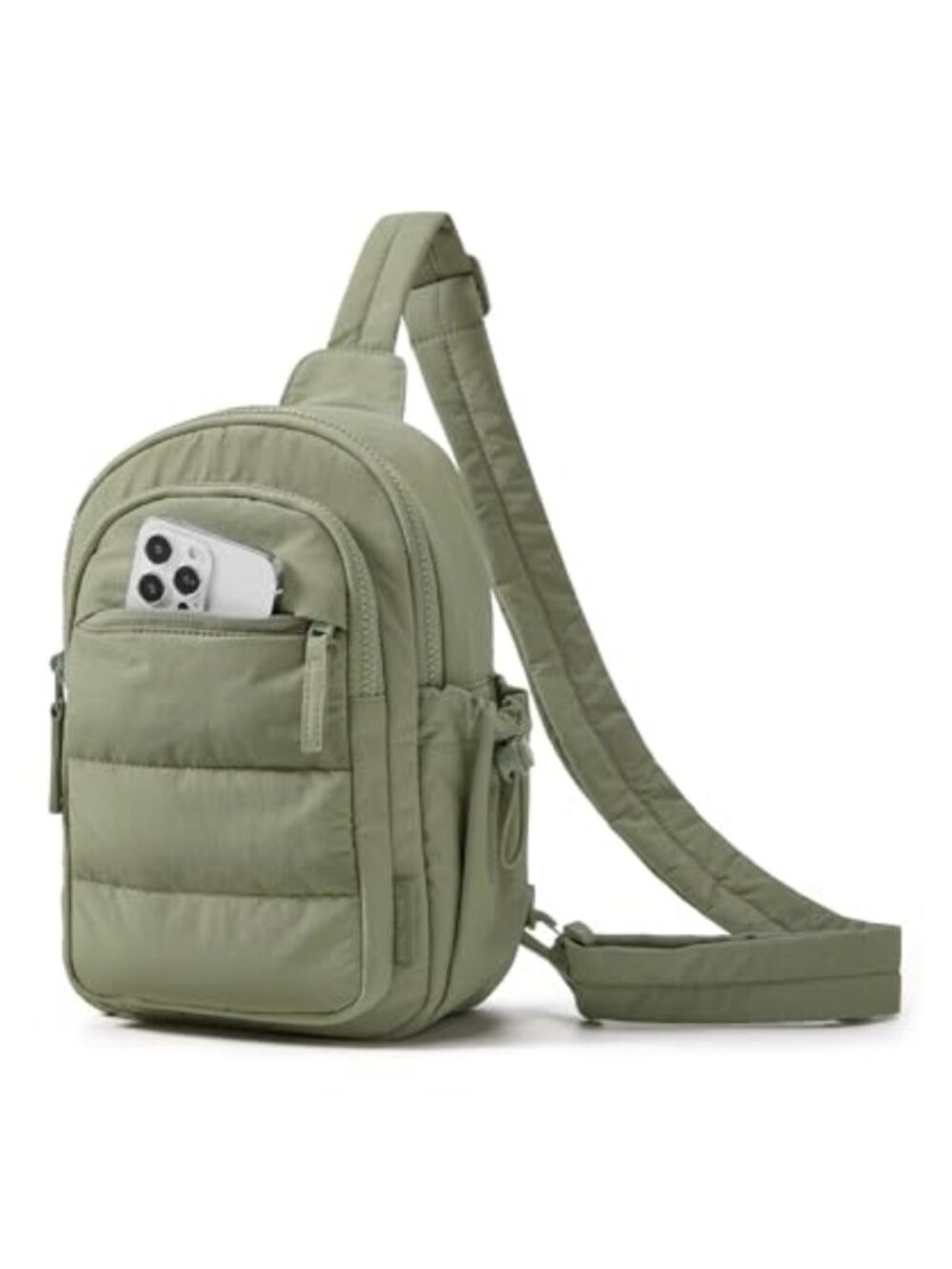 Small Puffer Crossbody Sling Bag Quilted RFID Travel Hiking